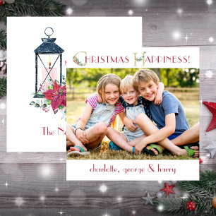 Family Photo Christmas Happiness Flat Holiday Card