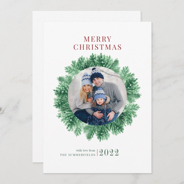 Family Photo Christmas Holiday Card (Front/Back)