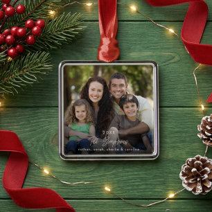 Family Photo Christmas Keepsake Metal Tree Decoration
