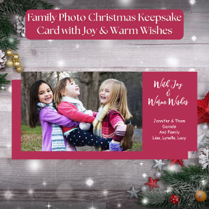 Family Photo Christmas Keepsake with Names