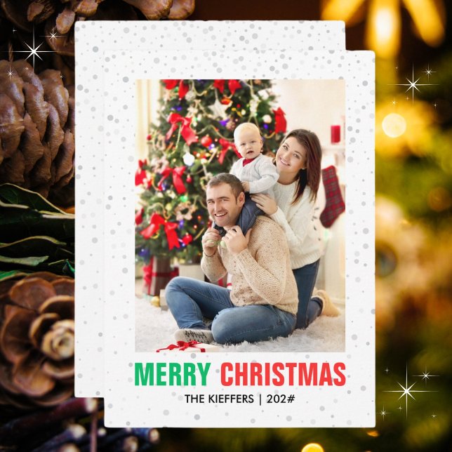 Family Photo Christmas | Modern Timeless Holiday Card (Instant downloads for your convenience. Also available in multiple amounts or sizes. )