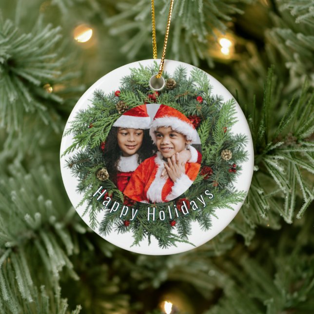 Family Photo Christmas Ornament - Custom Gift (Tree)
