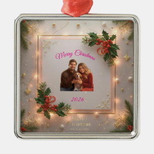 Family Photo Christmas Ornament   Personalized Hol