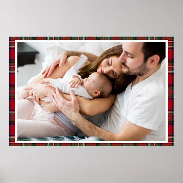 Family Photo Clan Stewart Tartan Keepsake Poster (Front)
