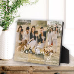 Family Photo Collage 3 Photo Script Typography Plaque<br><div class="desc">Family Photo Collage 3 Photo Script Typography Cute Plaque.</div>