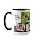 Family Photo Collage - 5 Photos and Custom Text