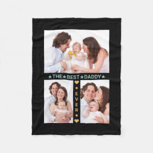 Family Photo Collage Best Dad Ever Father's Day Fleece Blanket