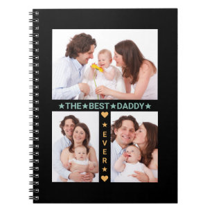 Family Photo Collage Best Dad Ever Father's Day Notebook
