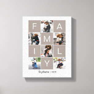 Family photo collage canvas