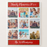 Family Photo Collage Christmas Gift Keepsake   Jigsaw Puzzle<br><div class="desc">This is a great and unique idea for a Christmas gift -- a puzzle with the family's photo's - - easily personalized with favorite photos and enjoyed forever as a keepsake. This is sized for an 11x14 inch puzzle but will work as a 16x20 also with 520 pieces. . Any...</div>