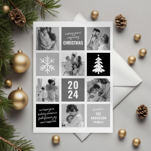 Family Photo Collage Christmas Holiday Cards