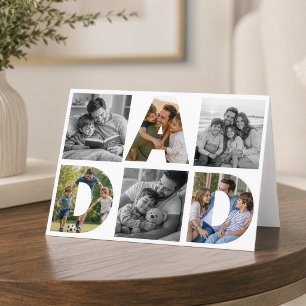 Family Photo Collage Dad Letter Art Father's Day Card
