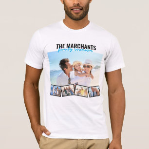 Family Photo Collage Editable Reunion Personalised T-Shirt