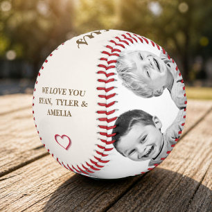 Family Photo Collage Father`s Day Baseball