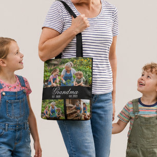 Family Photo Collage Grandma Keepsake Design Tote Bag