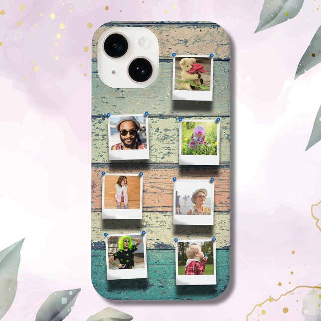 Family Photo Collage iPhone Case (iPhone 14 case with 7 photo collage,)
