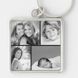 Family Photo Collage Key Ring