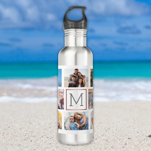 Family Photo Collage Monogram 710 Ml Water Bottle