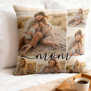 Family Photo Collage Mother Keepsake Cushion