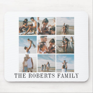 Family Photo Collage Peel And Stick Photo Mouse Pad