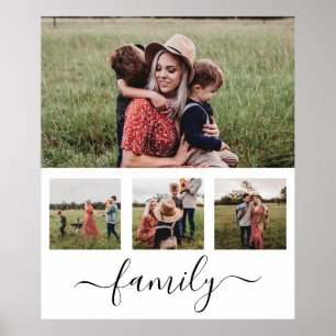 Family Photo Collage Personalised Poster