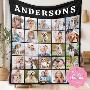 Family Photo Collage Personalized Instagram Photos Sherpa Blanket
