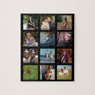 Family Photo Collage Portraits Jigsaw Puzzle