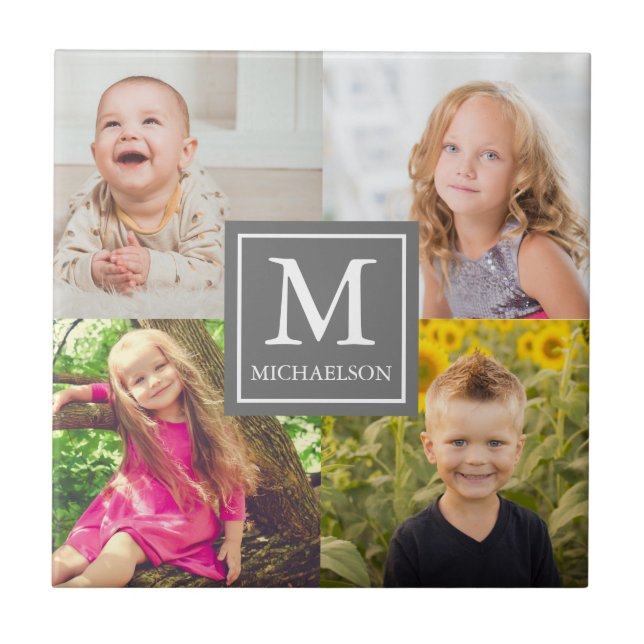 Family Photo Collage Tile (Front)