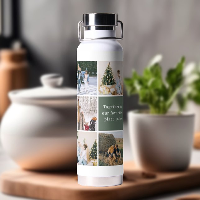 Family Photo Collage Together Is Our Favourite Water Bottle (Creator Uploaded)