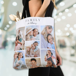 Family Photo Collage Tote Bag