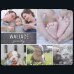 Family photo collage white lines chalkboard block iPad cover<br><div class="desc">Transform your tablet into a gallery of your most treasured moments with our "Cherished Memories" Family Photo Collage Chalkboard iPad Smart Cover. This cover is not just a protective accessory but a personalised showcase of your favourite family memories, reflecting the popular photo personalisation trend seen in Zazzle's top-selling items. Designed...</div>