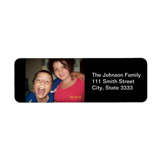 Family Photo Custom Address Labels (Front)