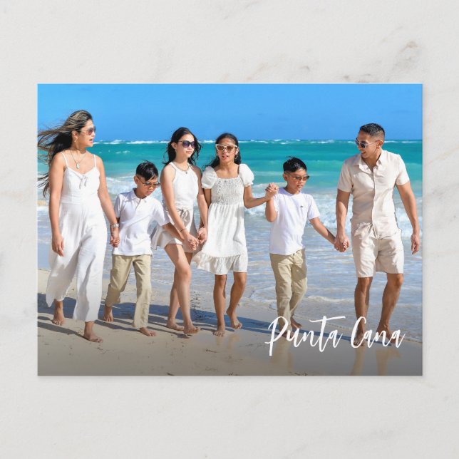 Family Photo Custom Travel Memory  Postcard (Front)