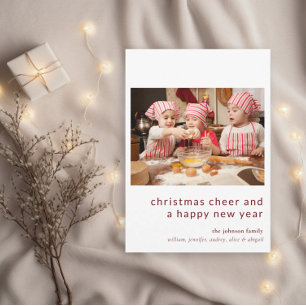 Family Photo Cute Holiday Christmas Card