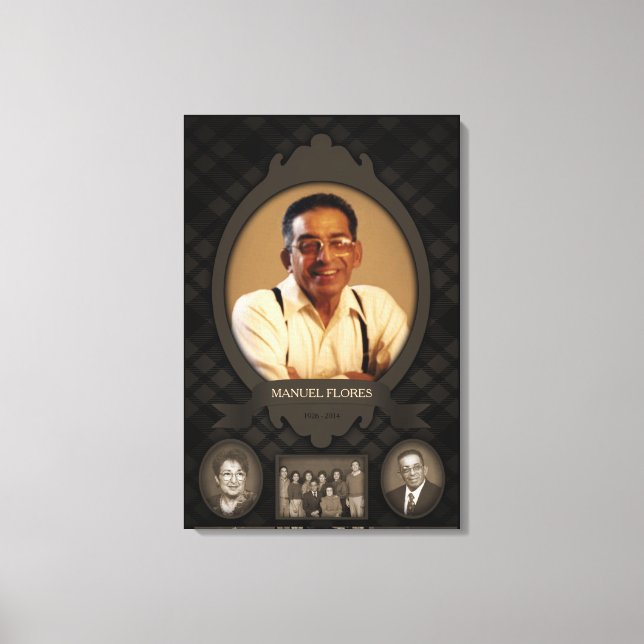 family photo easel  memorial canvas print (Front)