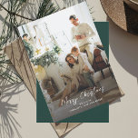 Family Photo Elegant Christmas Holiday Card<br><div class="desc">Cherish your family's precious moments this Christmas holiday season with our custom photo Christmas card. This unique greeting card showcases a favourite family photograph. Personalise it your most treasured snapshot, from candid moment to posed portrait. Add a personalised message to make your seasonal greetings even more special. This one-of-a-kind card...</div>