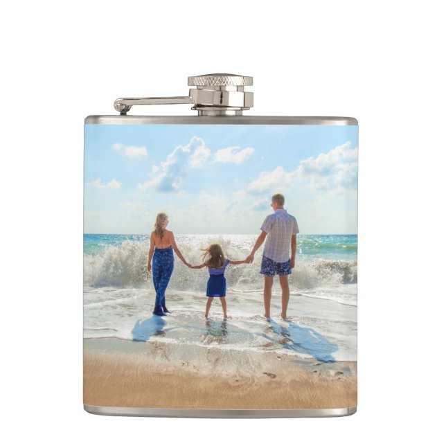 Family Photo Flask Personalised (Front)