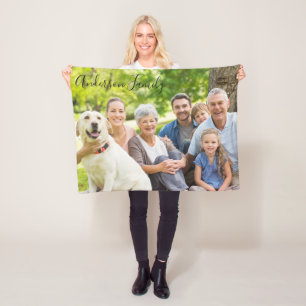 Family Photo  Fleece Blanket