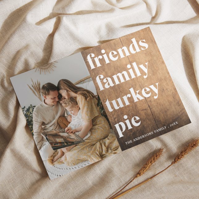 Family Photo | Friends Family Turkey Pie |  Postca Postcard (Creator Uploaded)