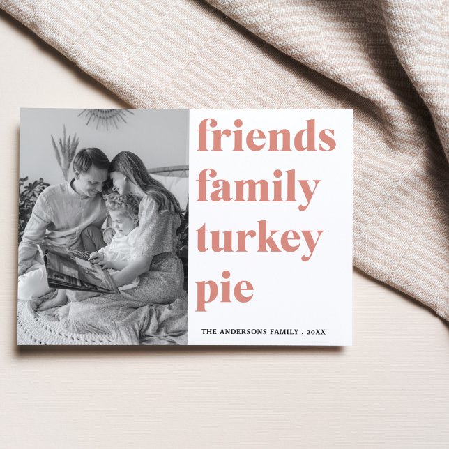 Family Photo | Friends Family Turkey Pie |  Postcard (Creator Uploaded)