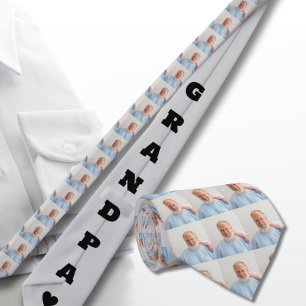 Family Photo Grandpa Photo Neck Tie