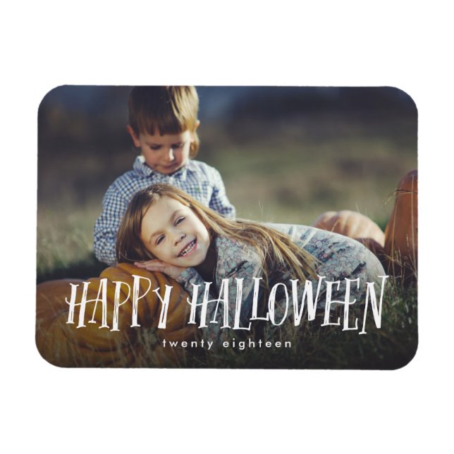Family Photo Halloween Keepsake Gift Magnet (Horizontal)