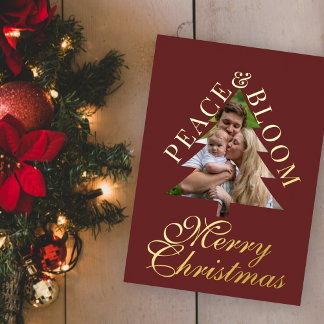 Family photo handwritten script burgundy real