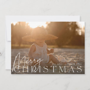 Family Photo Happiest Christmas Holiday Photo card