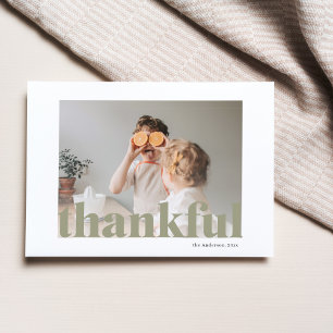 Family Photo   Happy Thanksgiving Thankful Postcar Postcard