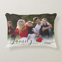 Family Photo Heart Calligraphy