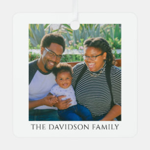 Family Photo Keepsake Metal Tree Decoration