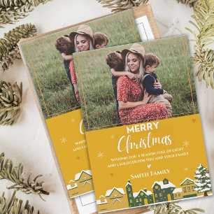 Family Photo Keepsake Rustic Christmas Festive
