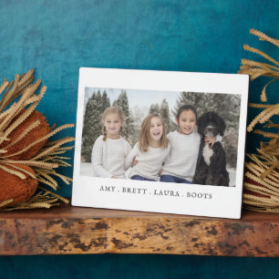 Family Photo Kids And Dog Plaque