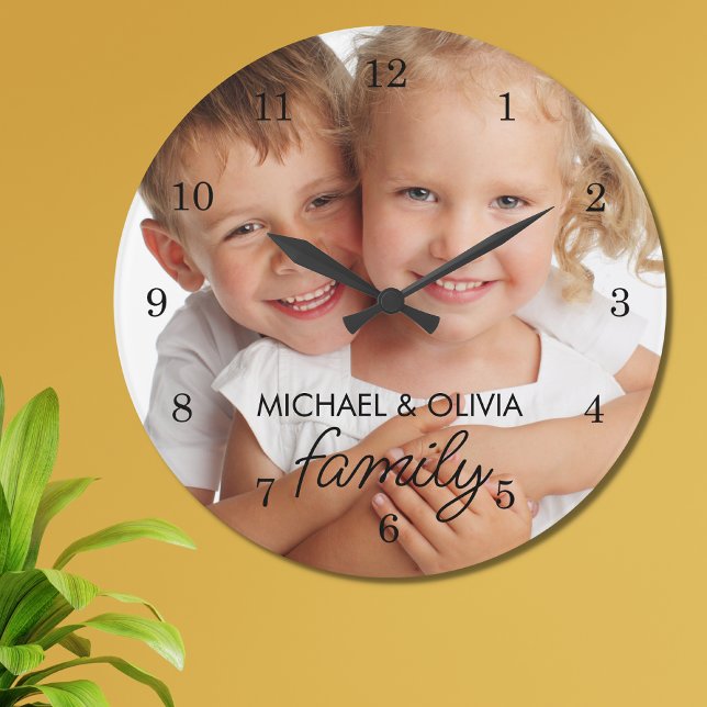 Family Photo Large Clock (Creator Uploaded)